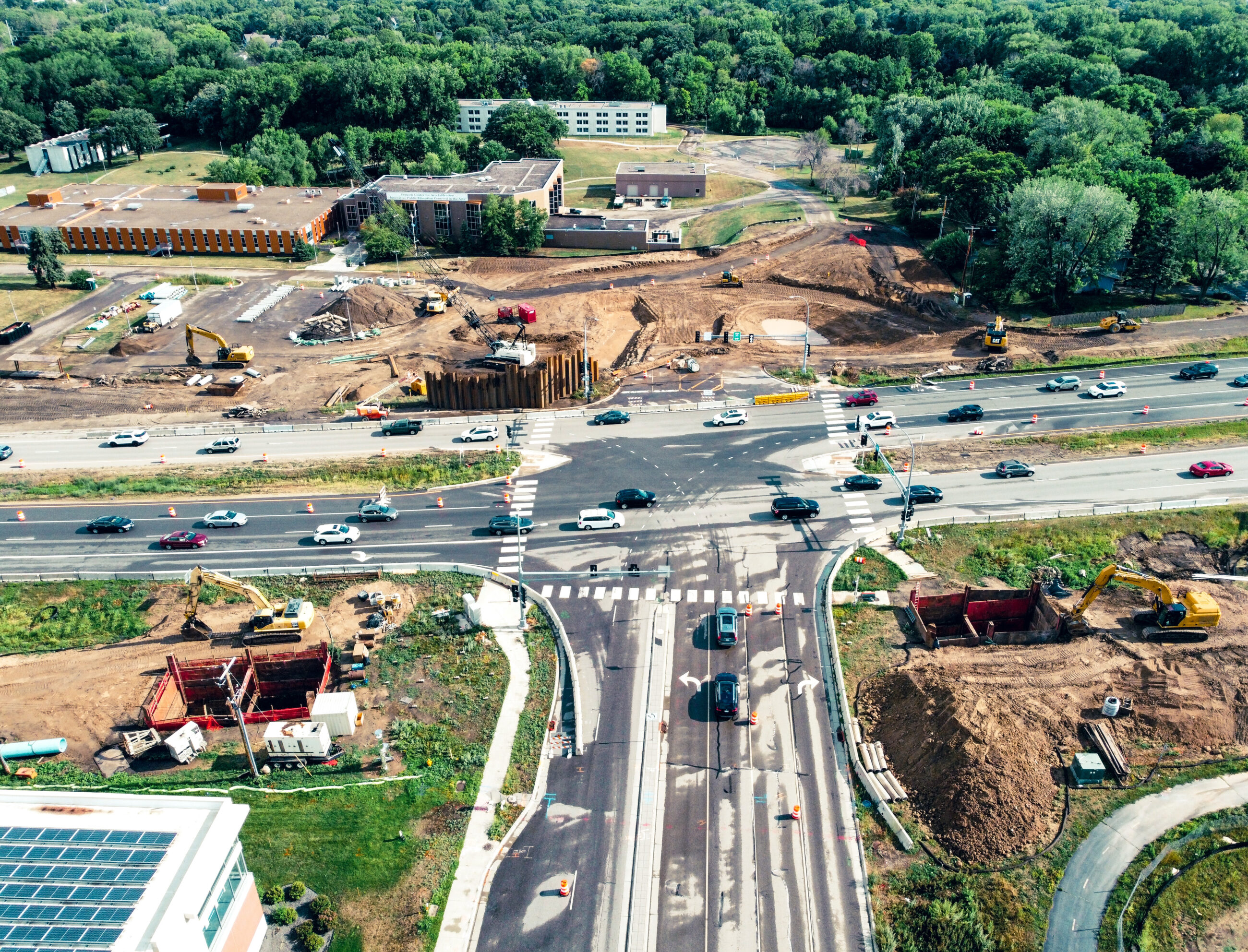 TH 55 Pedestrian Tunnel and Mini Roundabout in Golden Valley MN